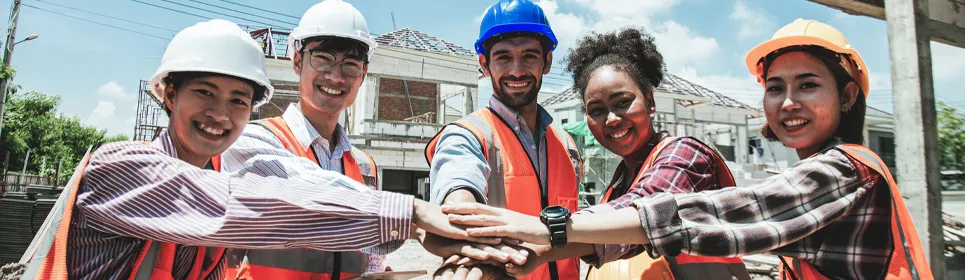 construction contractors on a job stie